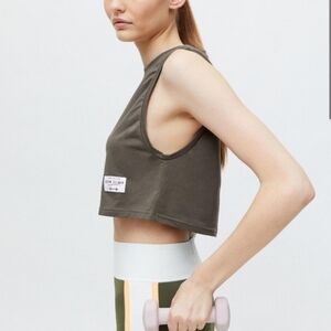 Adam Selman sport Cropped low-side muscle tank top
